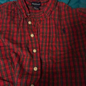 3T red blue and green short sleeve polo